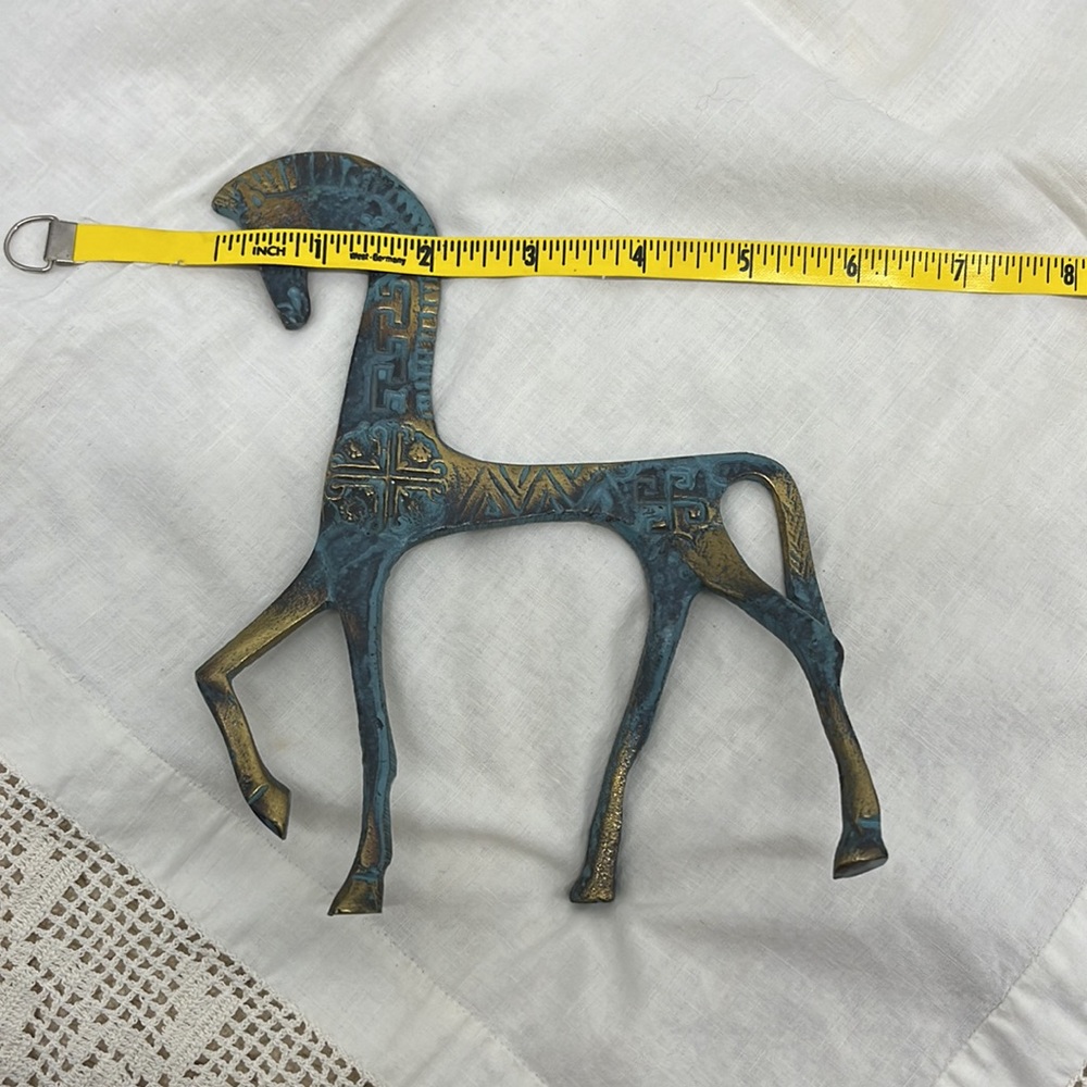Brass Patina Greek Horse Figure - Picture 6 of 7